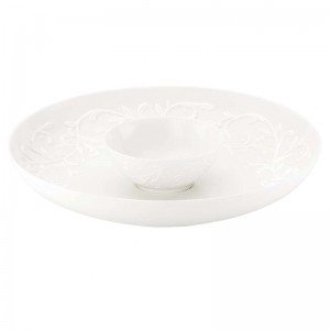 Lenox Opal Innocence Porcelain China Chip Dip Platter LNX5823